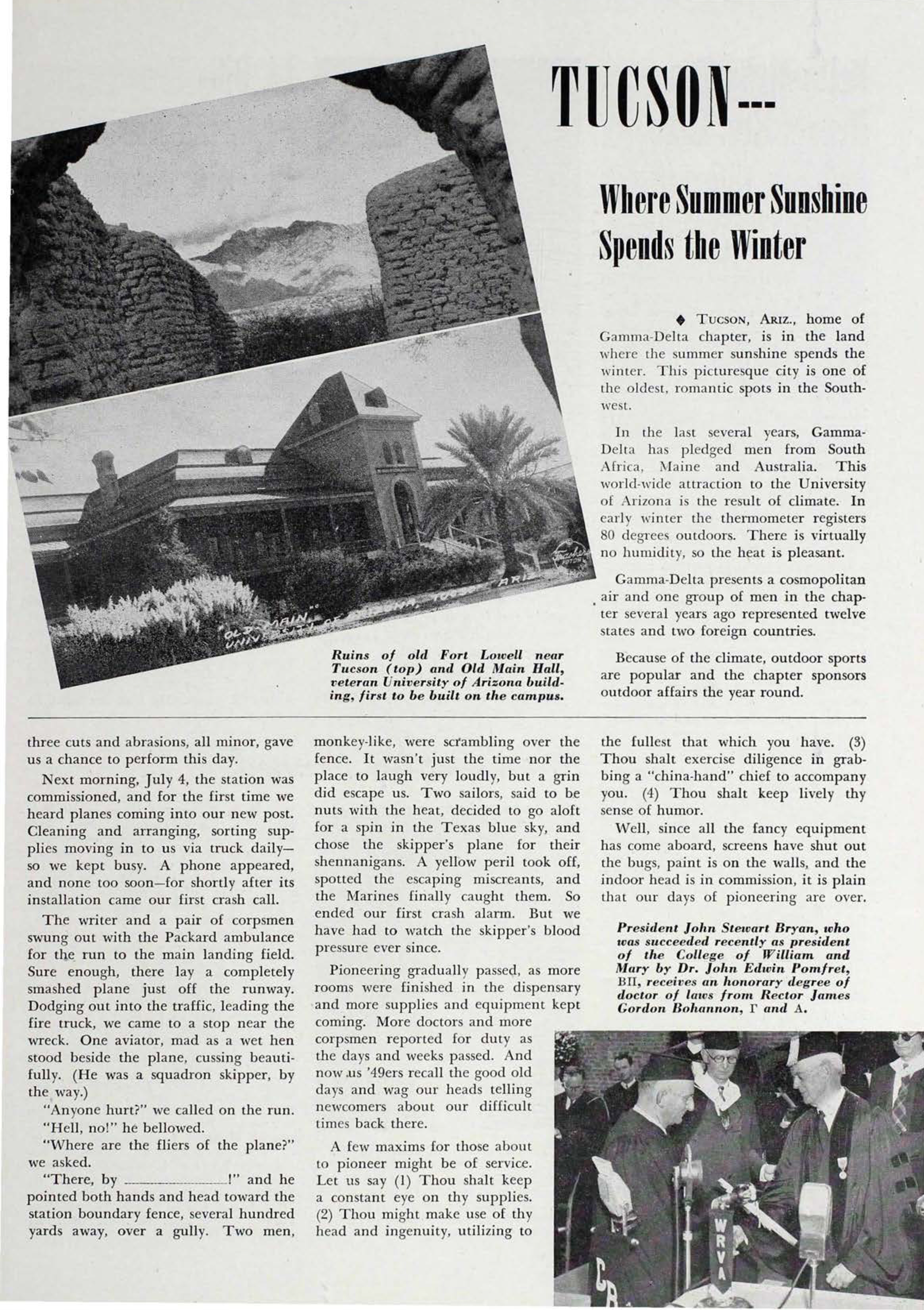 Tucson Where Summer Sunshine Spends the Winter